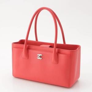 Chanel Handbag Bag Mark Coco Leather Turnlock Pink Executive